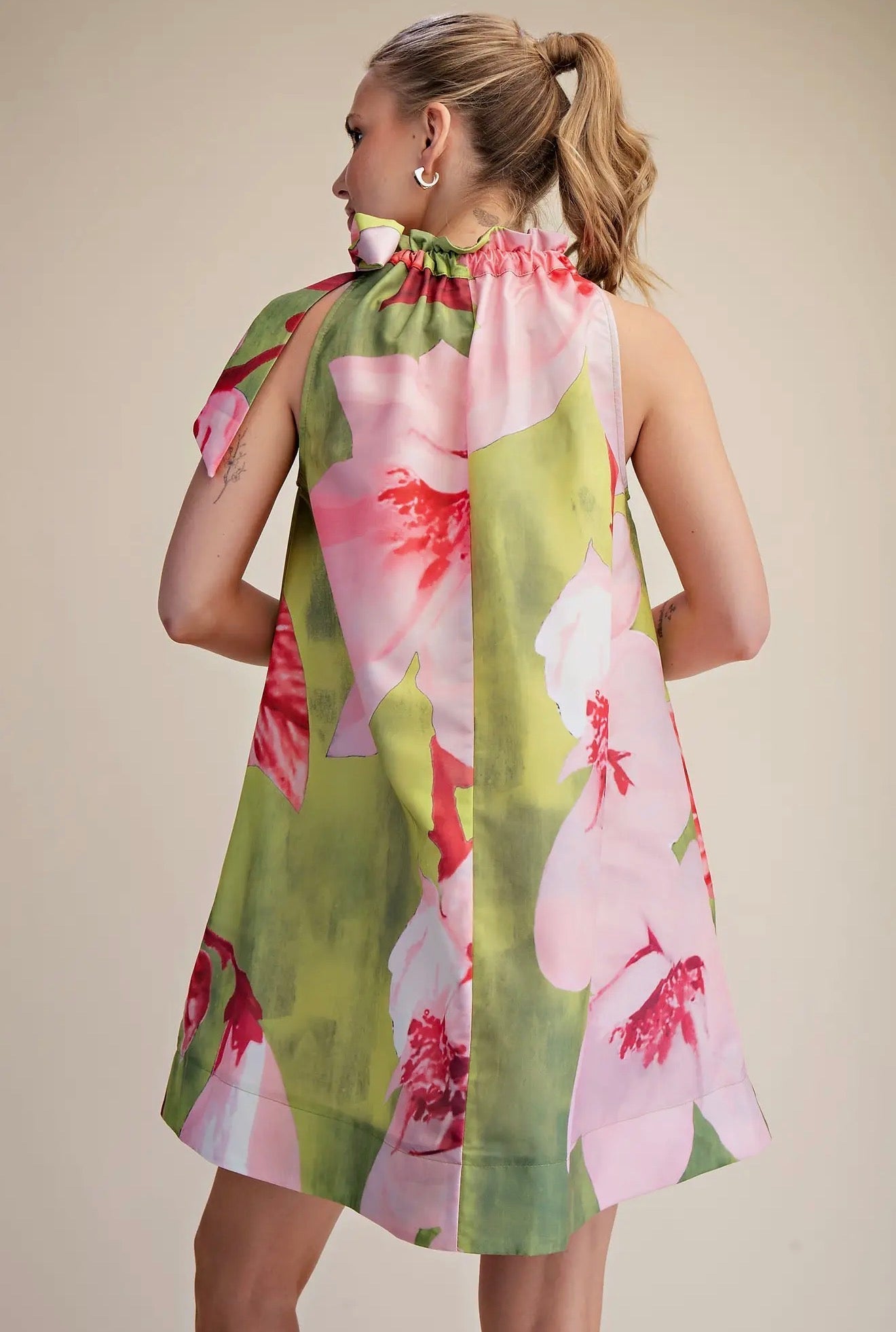 Sade Lemon Flowery Dress - Hylera - - image_size - Sade Lemon Flowery Dress