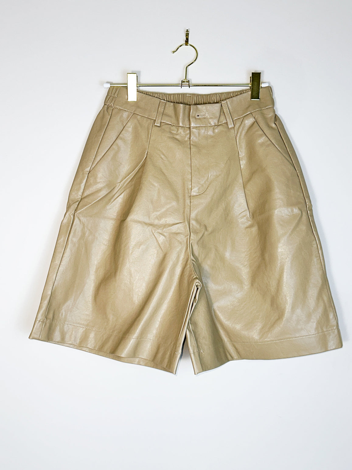 Fallon women's high-waisted faux leather shorts