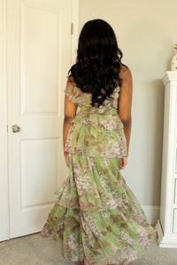 Ali Sunkissed Flowered Dress-Sand+Silk