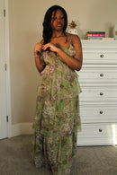 Ali Sunkissed Flowered Dress-Sand+Silk