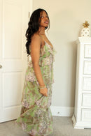 Ali Sunkissed Flowered Dress-Sand+Silk