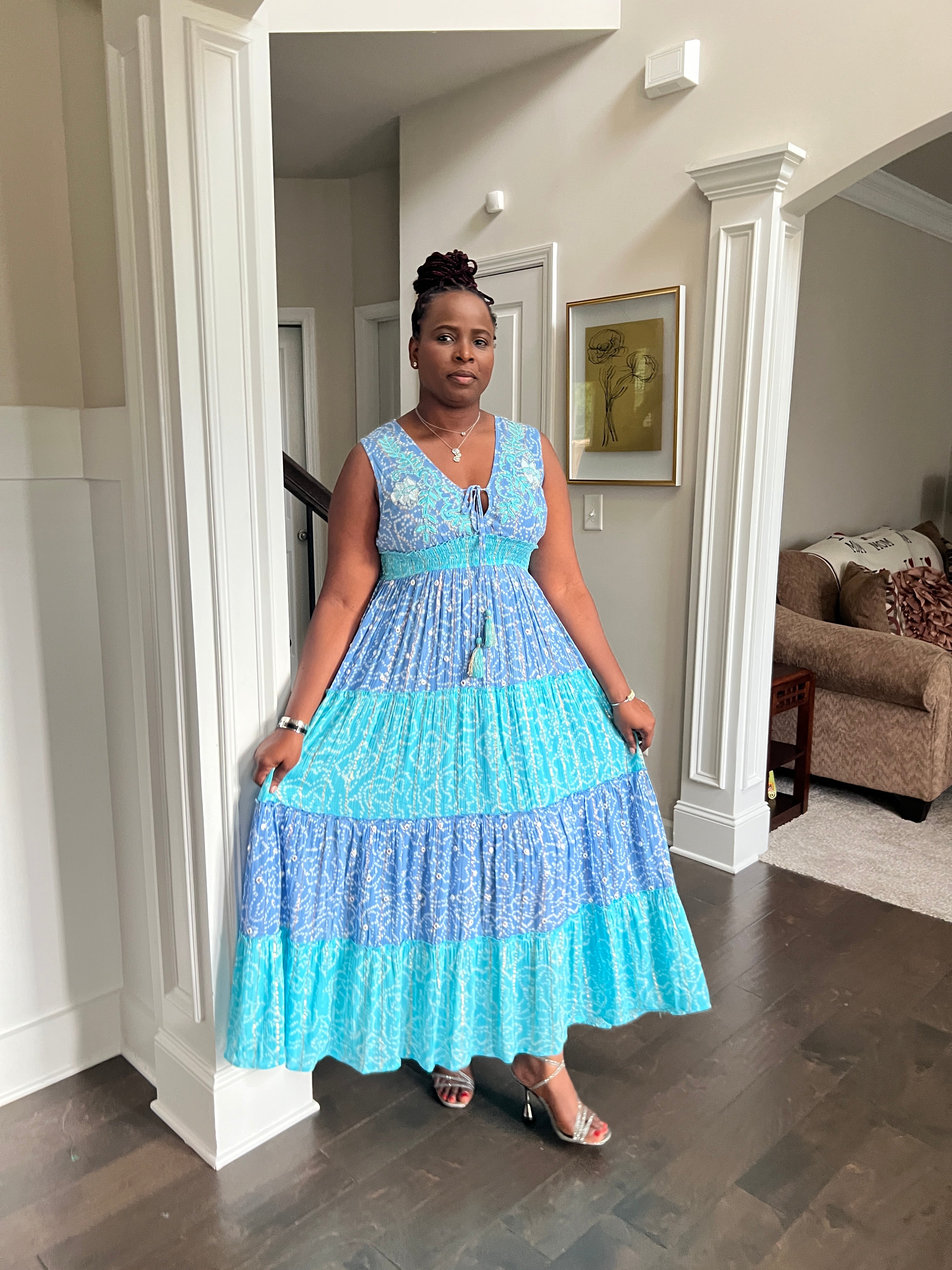 Blue Rock Tiered Dress