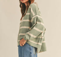 Dame Stripe Sweatshirt