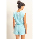 Adelle Blue Draw - string Playsuit - Hylera - HLY909801 - image_size
