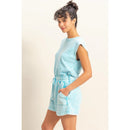 Adelle Blue Draw - string Playsuit - Hylera - HLY909801 - image_size
