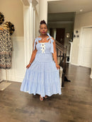 Amelia Glamour Striped Smocked Dress - Hylera - HLY30301 - image_size - Amelia Glamour Striped Smocked Dress