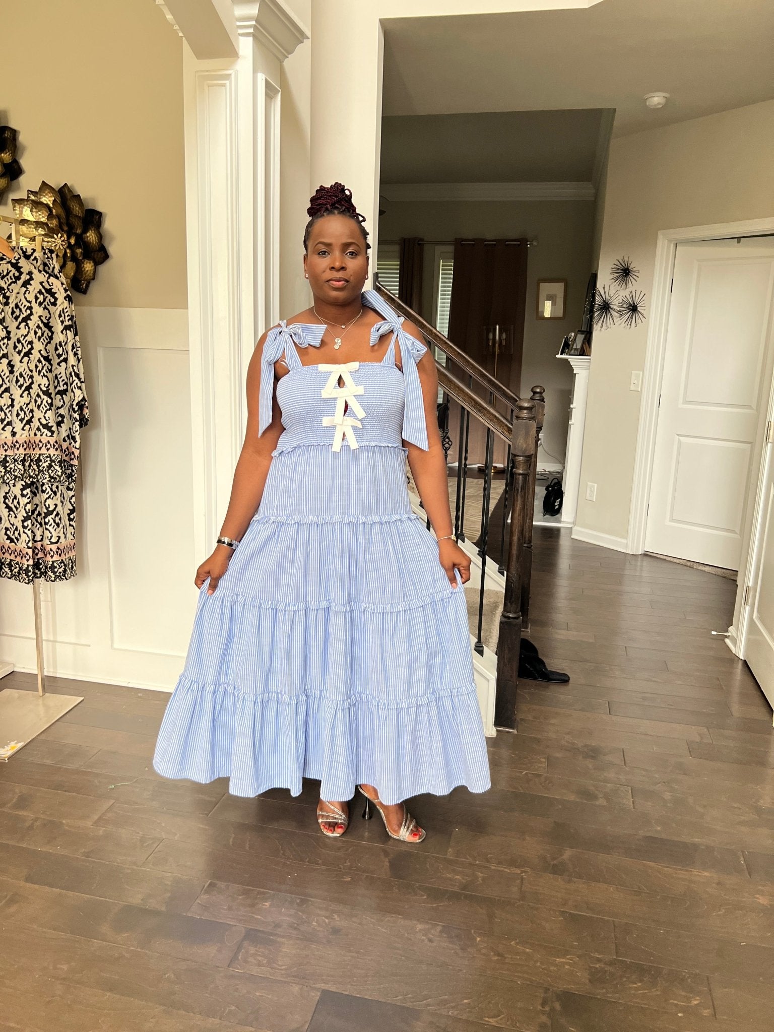 Amelia Glamour Striped Smocked Dress - Hylera - HLY30301 - image_size - Amelia Glamour Striped Smocked Dress