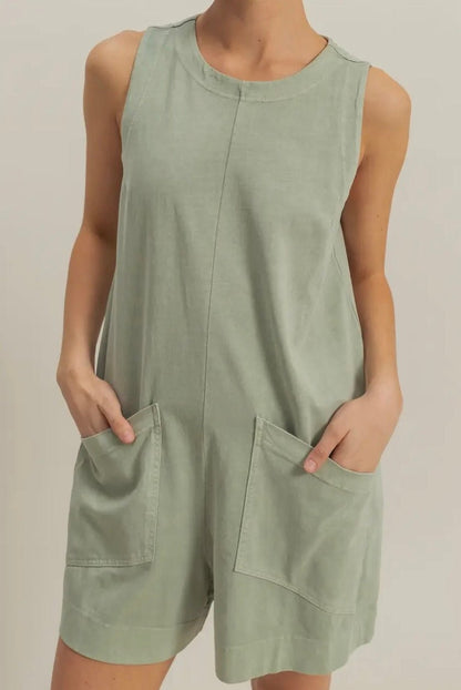 Beau Comfy Cotton Sleeveless Romper - Hylera - HLY232301