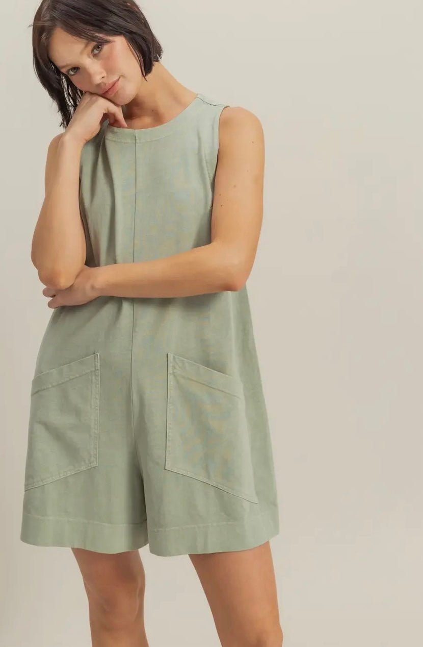 Beau Comfy Cotton Sleeveless Romper - Hylera - HLY232301