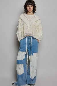 The Bethany Eyelet Free Mix Top - Hylera - HYL254601 - image_size - Bethany Eyelet Free Mix Top