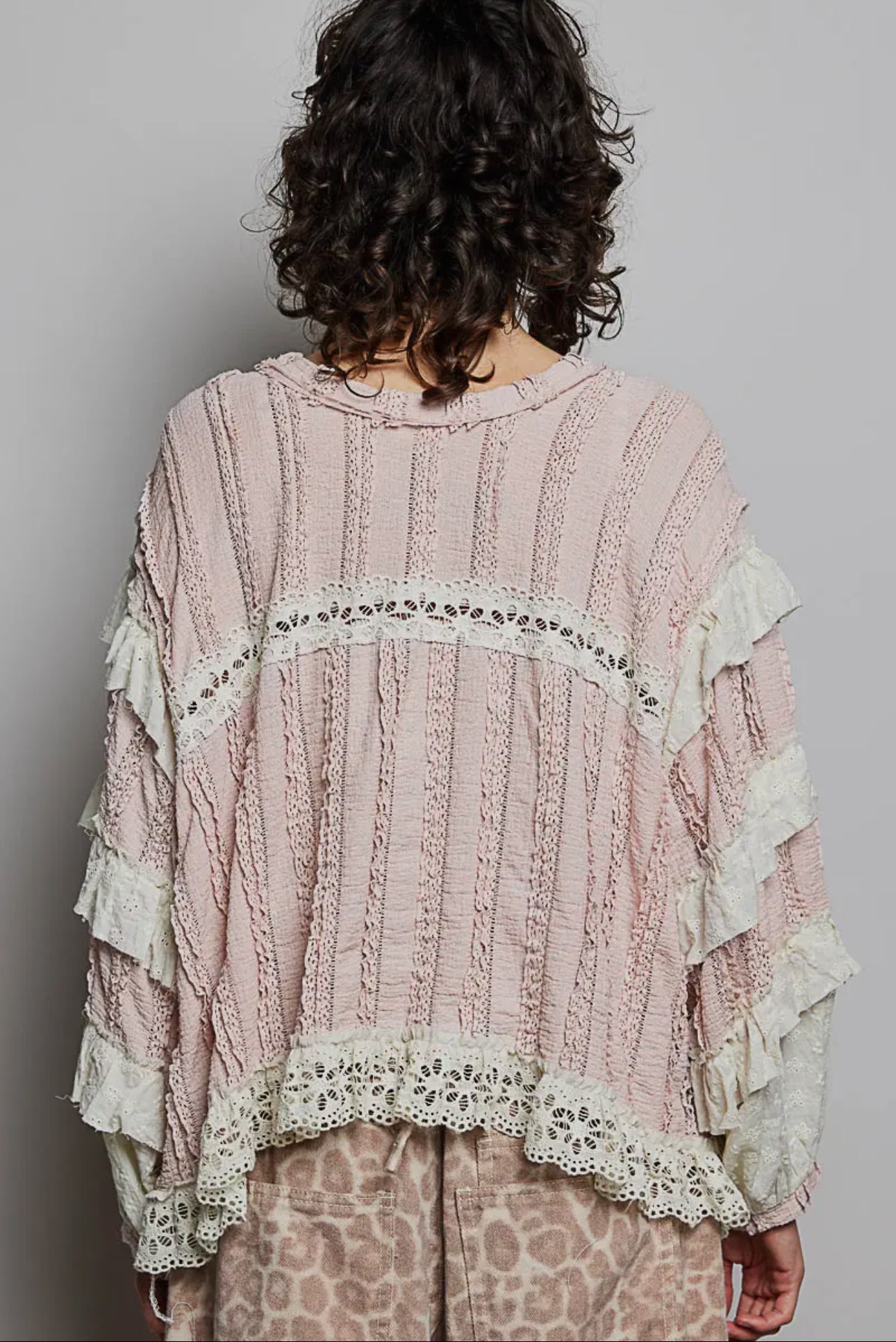 The Bethany Eyelet Free Mix Top - Hylera - HYL254601 - image_size - Bethany Eyelet Free Mix Top
