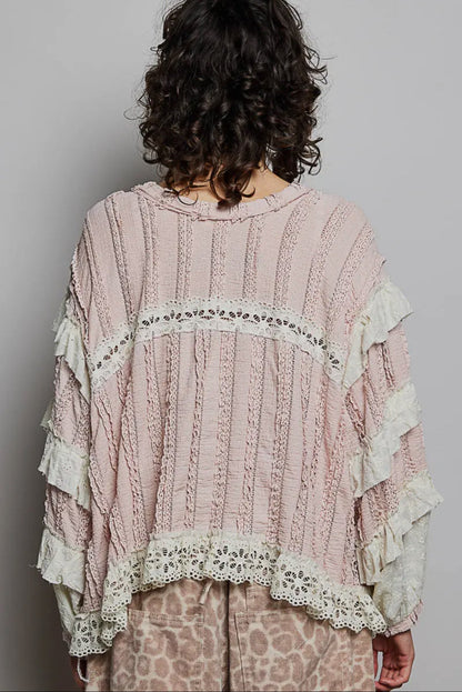 The Bethany Eyelet Free Mix Top - Hylera - HYL254601 - image_size - Bethany Eyelet Free Mix Top