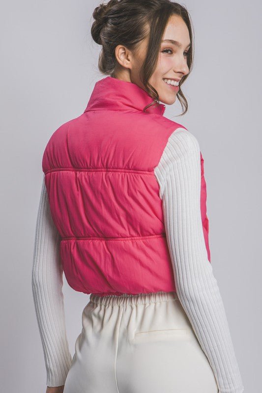 Camina Bettie Cropped Puffer Vest - Hylera - HY-SS3267P - image_size - Bettie Cropped Puffer Vest