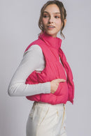 Camina Bettie Cropped Puffer Vest - Hylera - HY-SS3267P - image_size - Bettie Cropped Puffer Vest