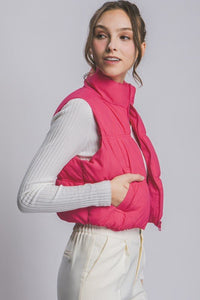 Camina Bettie Cropped Puffer Vest - Hylera - HY-SS3267P - image_size - Bettie Cropped Puffer Vest
