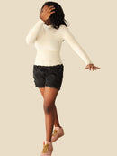 Betty Ribbed Mock Neck Casual Top - Hylera - HY-SC891C