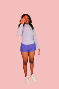 Betty Ribbed Mock Neck Casual Top - Hylera - HY-SC891C