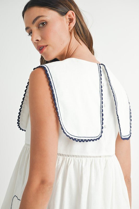 Birdsong Embroidered Mini Dress - Hylera - HLY780912 - image_size