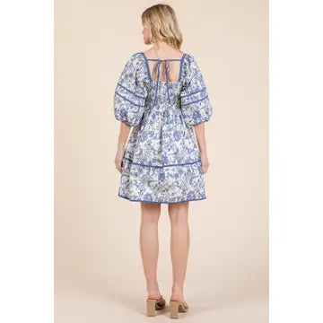 Cadence Blue Floral Dress