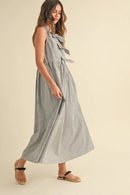 Brianne Bow Dress - Striped Sleeveless with Bow Detail for Women - Hylera -  - image_size - Brianne Bow Dress - Striped Sleeveless with Bow Detail for Women