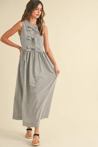 Brianne Bow Dress - Striped Sleeveless with Bow Detail for Women - Hylera -  - image_size - Brianne Bow Dress - Striped Sleeveless with Bow Detail for Women
