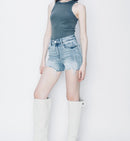 Callio Women's Short Jeans - Hylera - SPS-MJ21085 - image_size - Kallio Women's Short Jeans - Sand+Silk