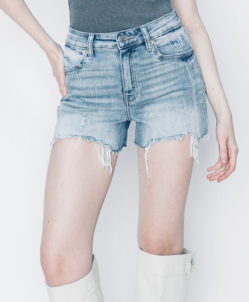The Callio Chic Denim Short Jeans - Hylera - SPS-MJ21085 - image_size - Kallio Women's Short Jeans - Sand+Silk