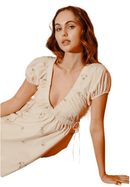 Candice V - Neck Mini Dress - Hylera - HLY455501 - image_size - Candice V - Neck Mini Dress