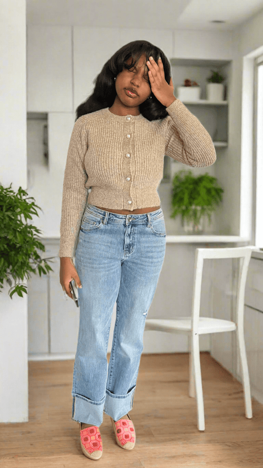 Castles Women’s Cardigan Sweater - Hylera - HY-SS5736B - image_size - Castles Women’s Cardigan Sweater