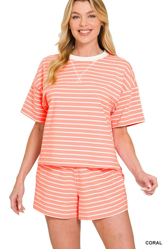 Coral Short Set - Hylera -  - image_size - Coral Short Set