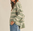 Dame Stripe Sweatshirt - Hylera - HLY4097 - image_size - Dame Stripe Sweatshirt