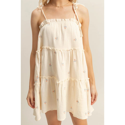 Effortless Ease Tiered Spaghetti Dress - Hylera - HLY56561 - image_size - Effortless Ease Tiered Spaghetti Dress