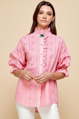 Eyelet Pinkie Blouse