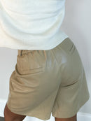 Fallon women's high - waisted faux leather shorts - Hylera - HY-OG20301