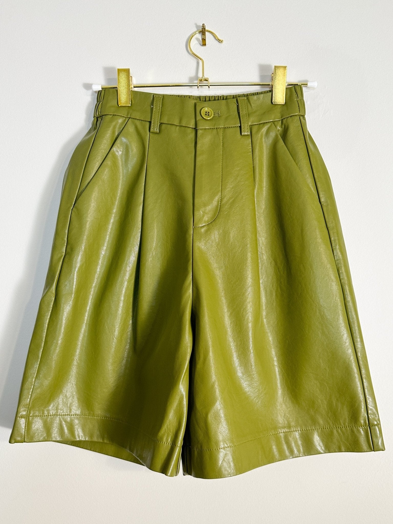 Fallon women's high - waisted faux leather shorts - Hylera - HY-OG20301