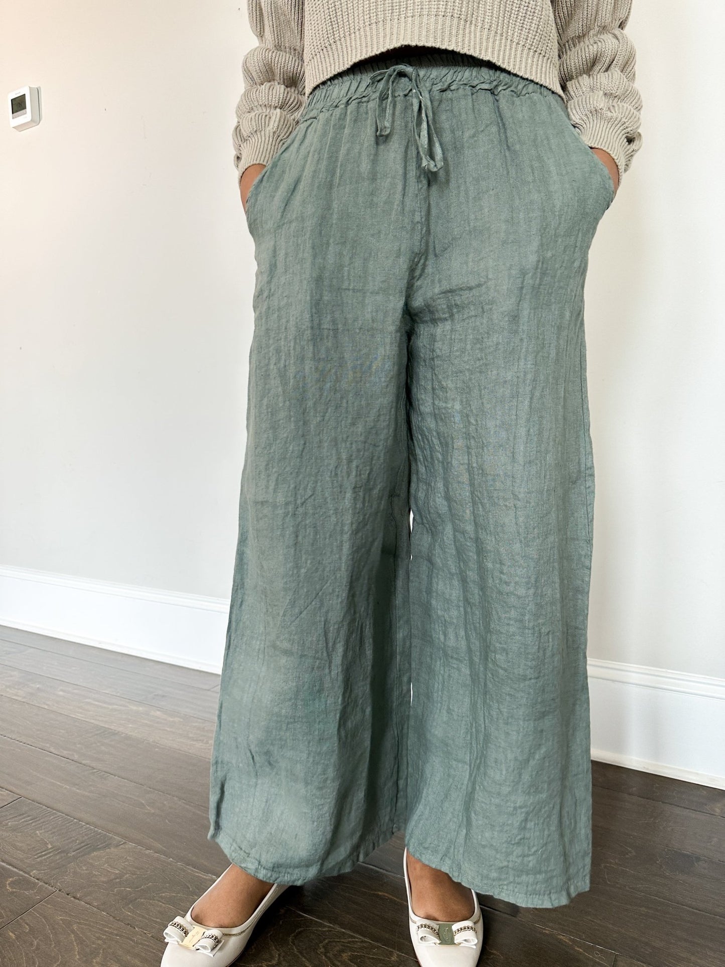 Giada Women's Organic Linen Pants - Hylera - HY-AP212621 - image_size - Giada Women's Organic Linen Pants - Sand+Silk