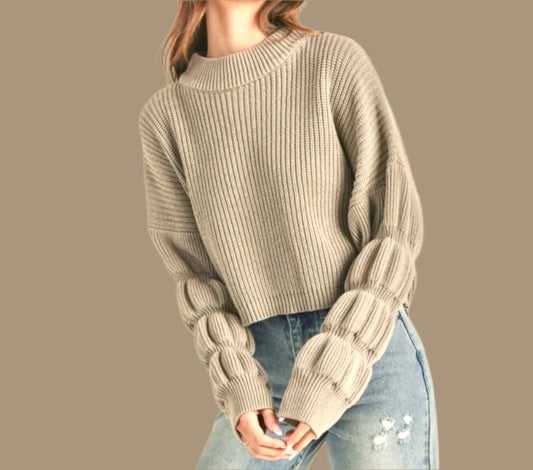 Kendra Cropped Women's Sweater - Hylera - HY-SL5987 - image_size - Kendra Cropped Women's Sweater