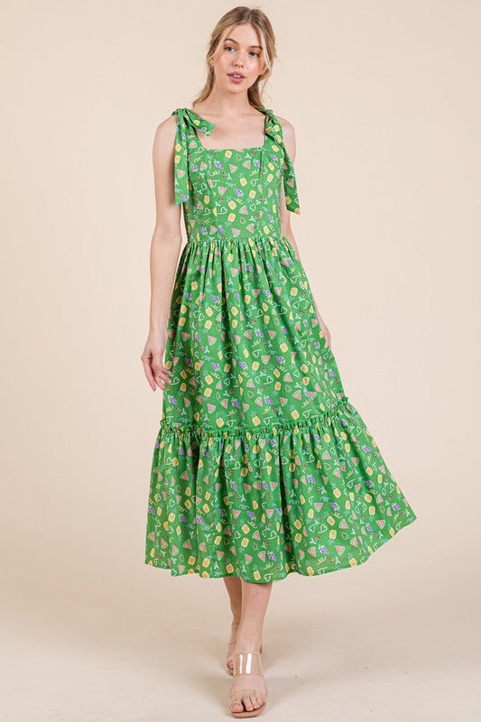 Lauren Smocked Dress in Green - Hylera - HLY32320 - image_size - Lauren Smocked Dress in Green