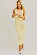 Matty Bow Scalloped Maxi Dress  - Hylera - HLY89841 - image_size