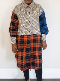 Nadine Women's Multi - fabric plaid jacket - Hylera - HY-S32101M