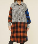 Nadine Women's Multi - fabric plaid jacket - Hylera - HY-S32101M