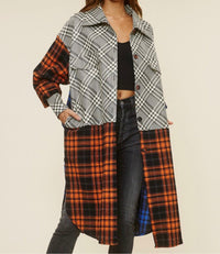 Nadine Women's Multi - fabric plaid jacket - Hylera - HY-S32101M