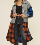 Nadine Women's Multi - fabric plaid jacket - Hylera - HY-S32101M
