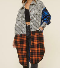 Nadine Women's Multi - fabric plaid jacket - Hylera - HY-S32101M