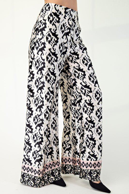 Nicole Kay Paisley Printed Pant Set - Hylera - HLY2954F-1 - image_size - Nicole Printed Pant Set