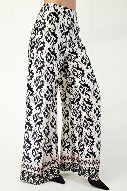 Nicole Kay Paisley Printed Pant Set - Hylera - HLY2954F-1 - image_size - Nicole Printed Pant Set