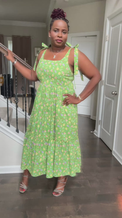 Lauren Smocked Dress in Green
