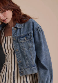 The Belle cute classic cotton blend Denim Jacket - Hylera -  - image_size - The Belle Denim Jacket