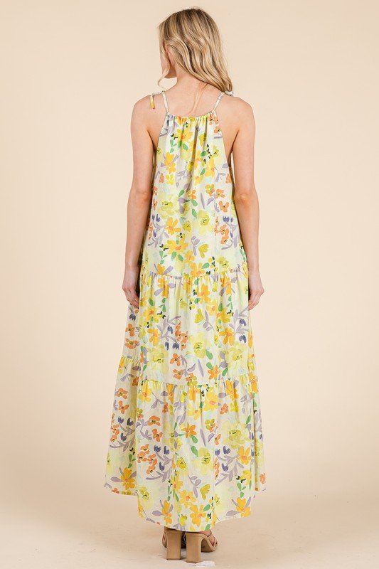 Vacation Ready Multi Lemon Color Tiered Dress - Hylera - HYL6061L - image_size - Vacation Ready Multi Lemon Color Tiered Dress