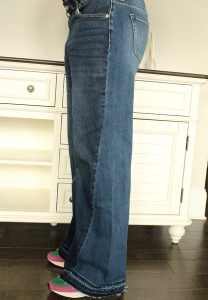 Vancouver Wide - leg denim pants - Hylera - HY-SS3821 - image_size - Vancouver Wide - leg denim pants - Sand+Silk